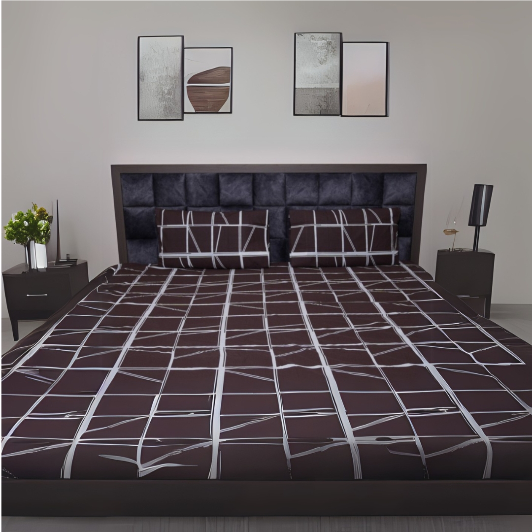 Fitted Bedsheets King Size | Thread Count of 150+| Elasticized Fit | 108 by 108 Inches| Tranquilt