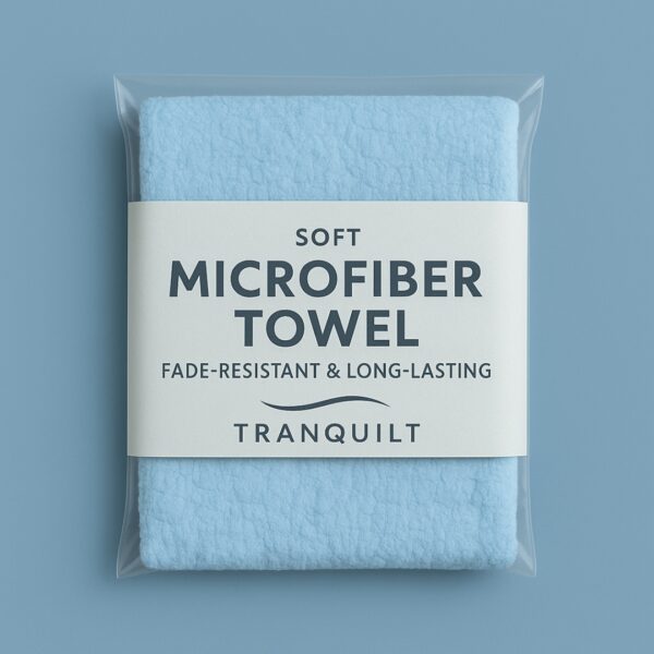 Blue Soft Towels| Fancy Microfiber Towels | Fade-Resistant & Long-Lasting | Tranquilt - Image 5