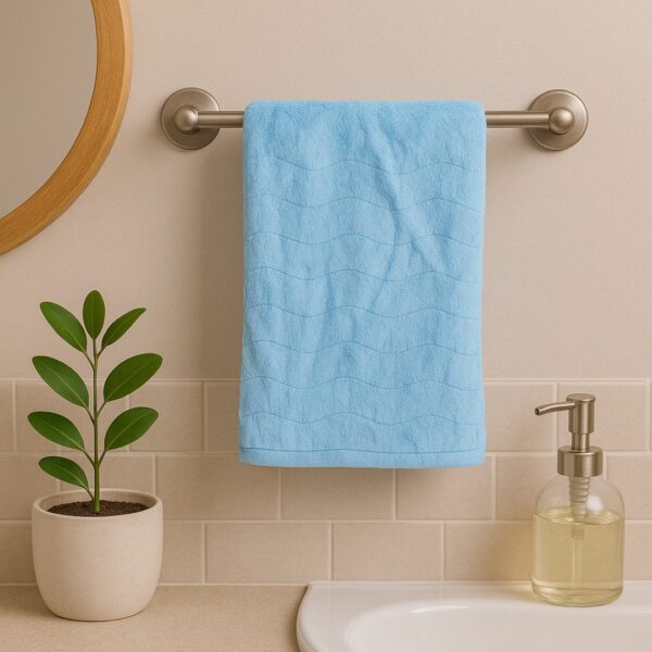 Blue Soft Towels| Fancy Microfiber Towels | Fade-Resistant & Long-Lasting | Tranquilt