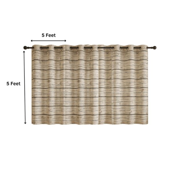 Contemporary Printed Woodlook Curtains Set of 2 | Door and Window Curtains | Tranquilt - Image 3