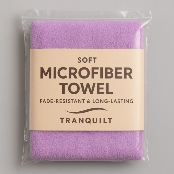 Purple Soft Towels| Fancy Microfiber Towels | Fade-Resistant & Long-Lasting | Tranquilt - Image 4