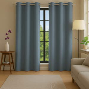 Grey Tranquilt Abstract textured curtains | Door curtains 7 feet and window curtains set of 2 | Tranquilt