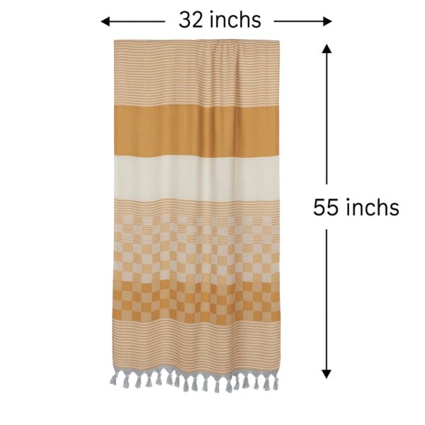 Bright Yellow Bamboo Towels | Quick Dry Towels|Box-Pattern Light Bamboo Towels | Tranquilt - Image 2