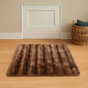 Brown Floor Mats for Home |Water-Absorbent & Quick-Drying | Durable & Fade-Resistant |Anti-Skid |High-quality Microfiber |Tranquilt