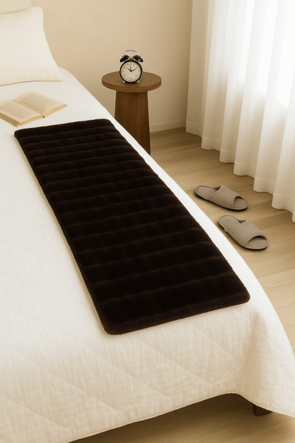 Dark Brown Bed Runners | Soft & Anti Slip Runners| Tranquilt - Image 3