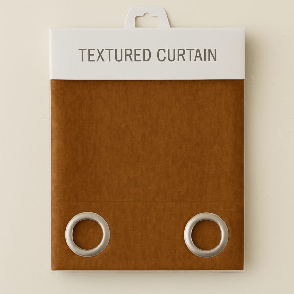 Dark Brown Tranquilt Abstract textured curtains | Door curtains 7 feet and window curtains set of 2 | Tranquilt - Image 4