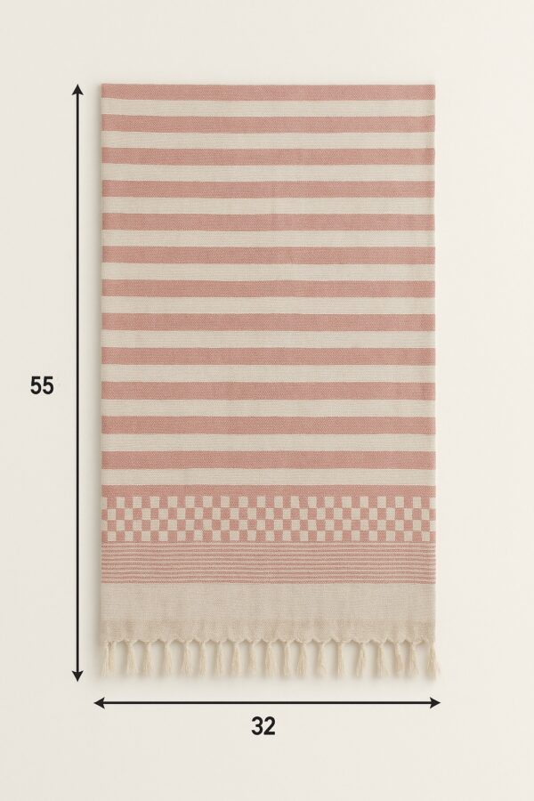 Dark Pink Bamboo Towels| Elegant geometric weave| Soft and Breathable Bamboo Towels| Tranquilt - Image 3