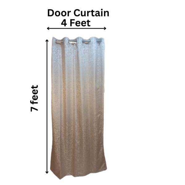 Cream Tranquilt Abstract textured curtains | Door curtains 7 feet and window curtains set of 2 | Tranquilt - Image 2